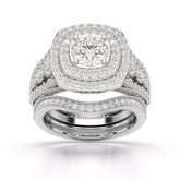 2.9 CT Round Cut Halo Lab Diamond Ring